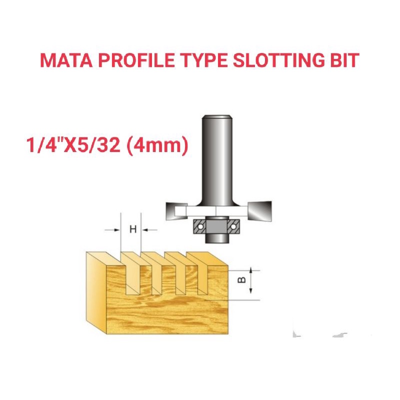MATA ROUTER / PROFILE TYPE SLOTTING BIT JAPAN QUALITY