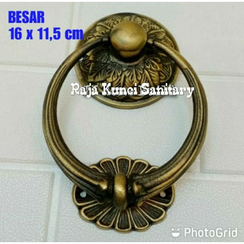 Ketukan Pintu Antik Kuningan/Door Knocker Pintu/Bunga