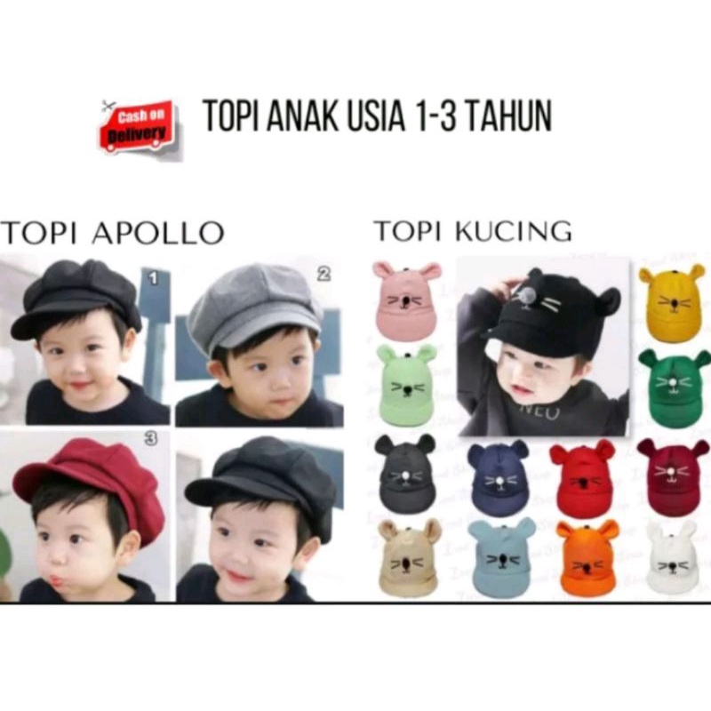 LYSASHOP - Topi Anak bayi Apolo Fashion Cewek Cowok Cantik-2