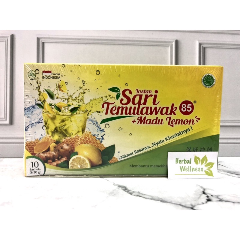 

SARI TEMULAWAK 85 Instan Plus Madu Lemon - isi 10 sachet