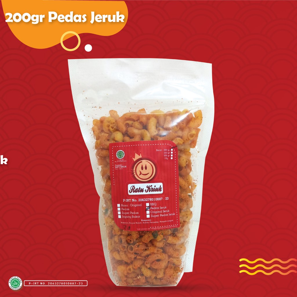 

200gr Makaroni / Macaroni goreng kriuk kres by Ratu Kriuk