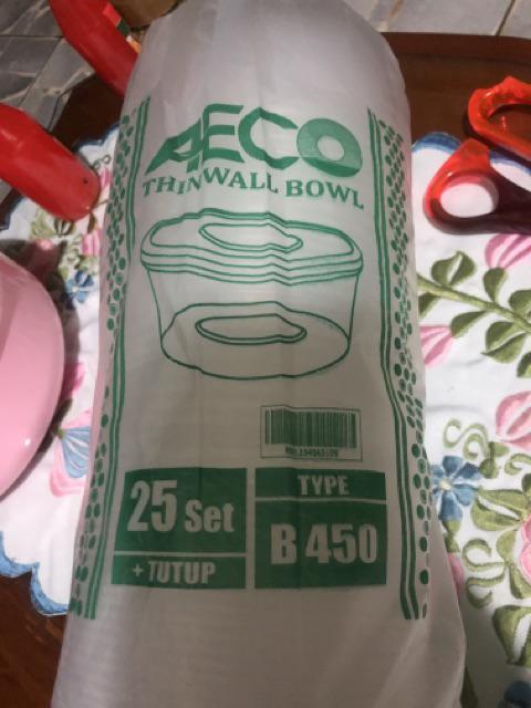 (isi 25 Pcs) Cup Plastik 450ml/ Mangkok Plastik/gelas Plastik/ Thinwall Round 450ml/ Cup Puding