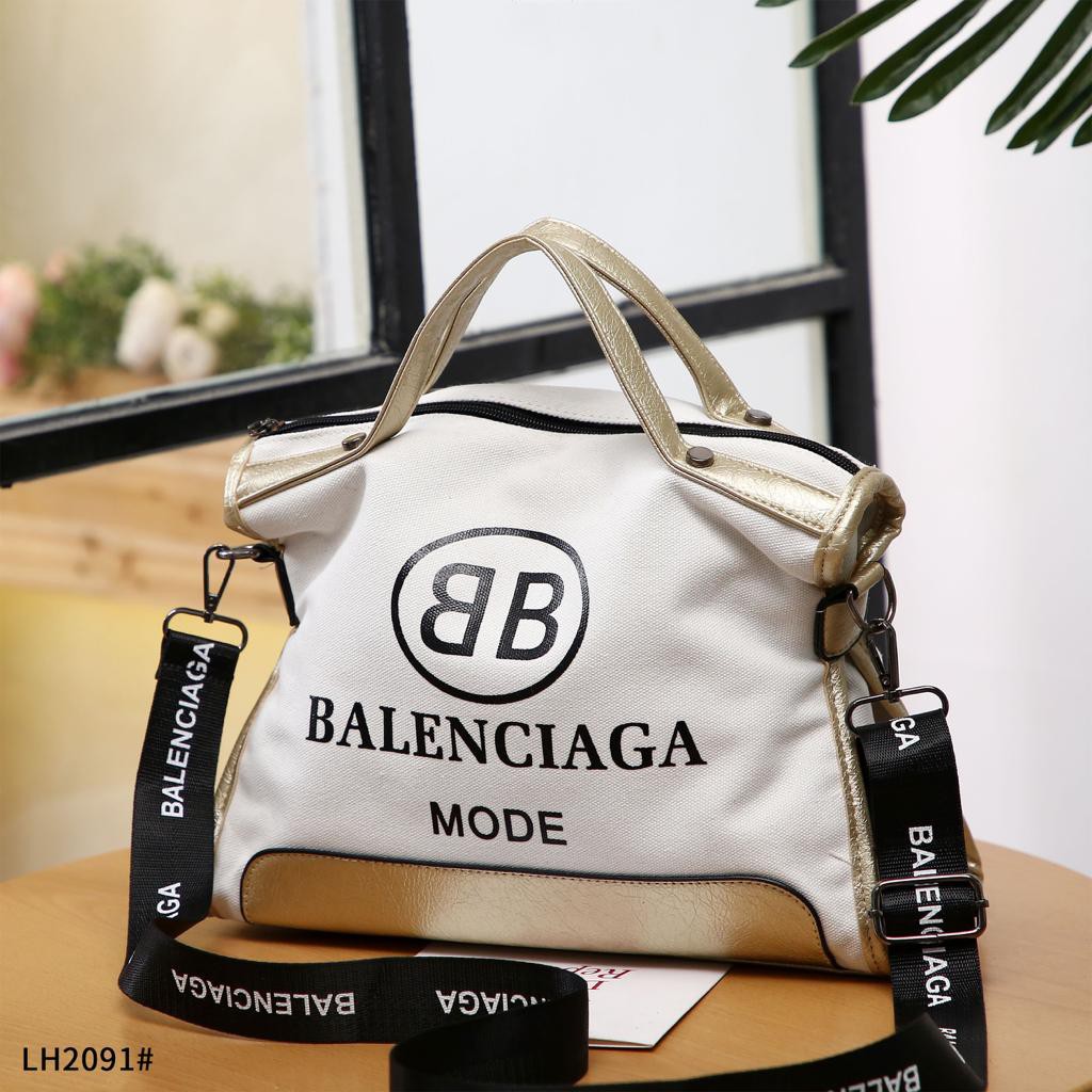 TAS WANITA-TAS IMPORT- BALENCIAGA Canvas BB Logo  LH2091