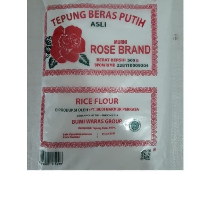 

hbt204tt Tepung Beras Rose Brand 500Gr Da01D100