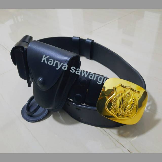 KOPEL SABUK SATPAM KULIT ASLI - Fullgrain MB