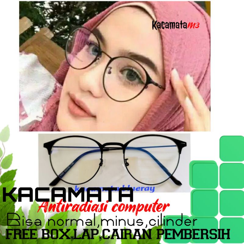 kacamata lensa antiradiasi computer bisa normal minus plus cilinder tergantung permintaan sampai minus 5 cyl 2 harga masih sama tulis saja pesanan kaka di catatan saat order free box lap cairan pembersih kode 1920 size 51-18-142