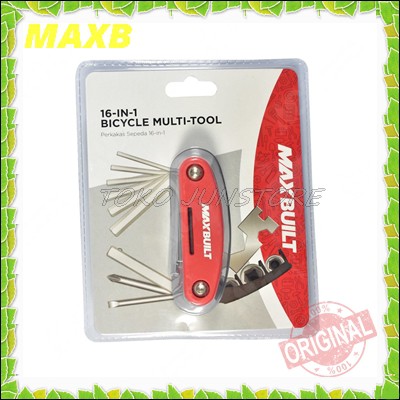 Maxb Toolset  Kunci L Obeng Kunci Sok Lipat Sepeda Multifungsi 16 In 1 - Hitam/merah TOOLSET BIKE 15