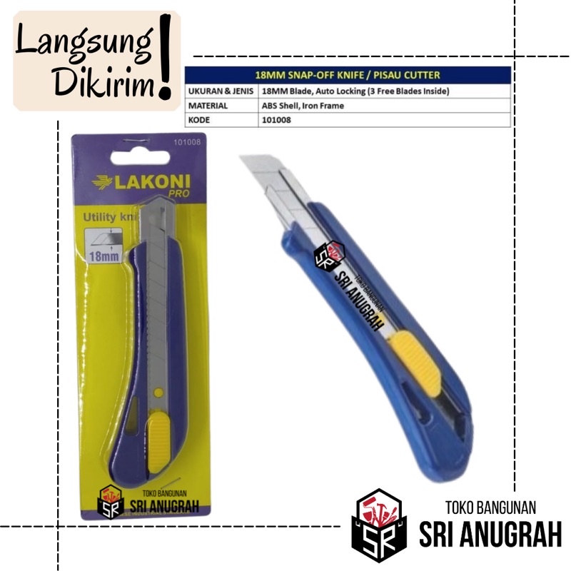 

Lakoni Pisau Cutter 18mm