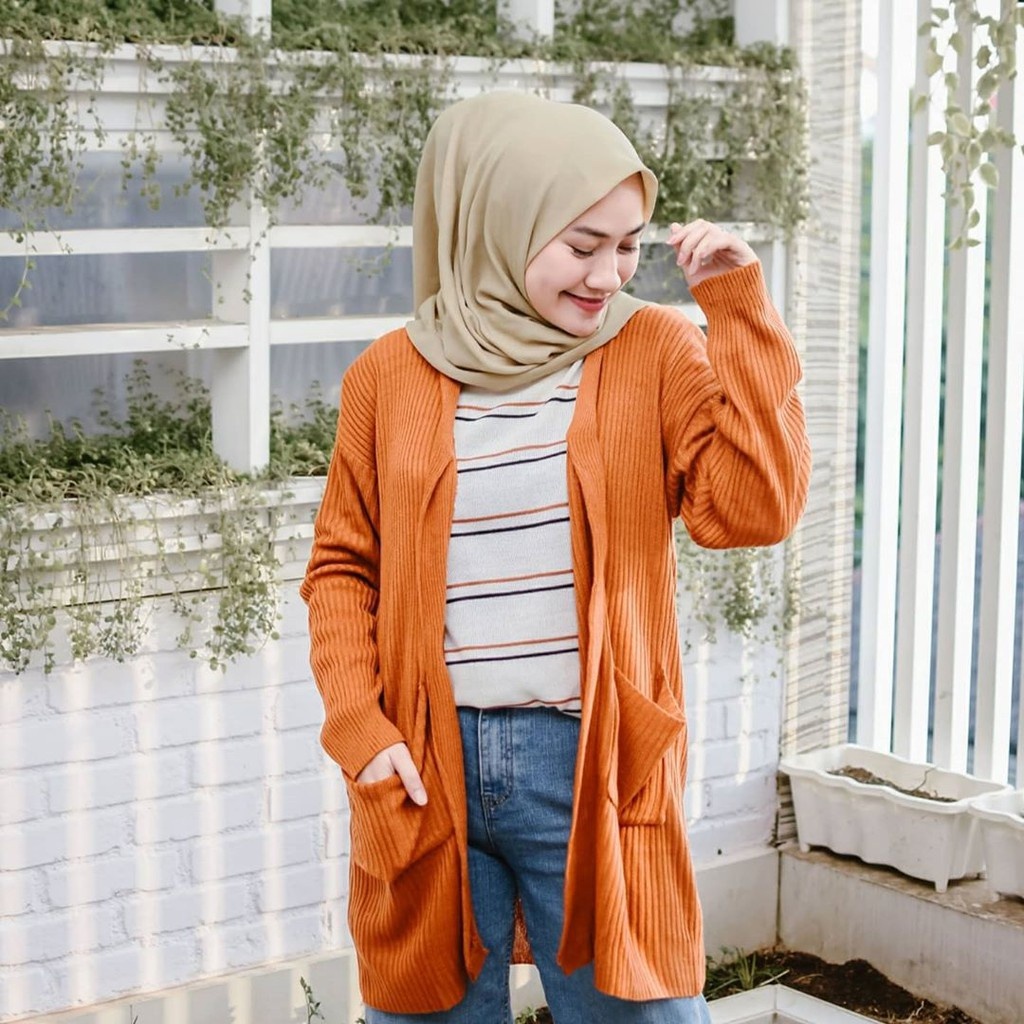 cardigan rajut wanita panjang sweater kardigan rajut oversize jumbo outer korea long gardigan rajut