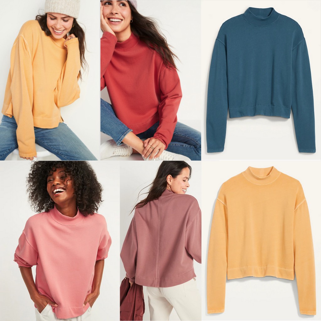 Old Navy Mockneck Sweatshirt Oversized Sweatshirt 