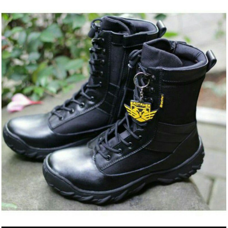 Sepatu pdl kulit kombinasi kanvas type brother mamba