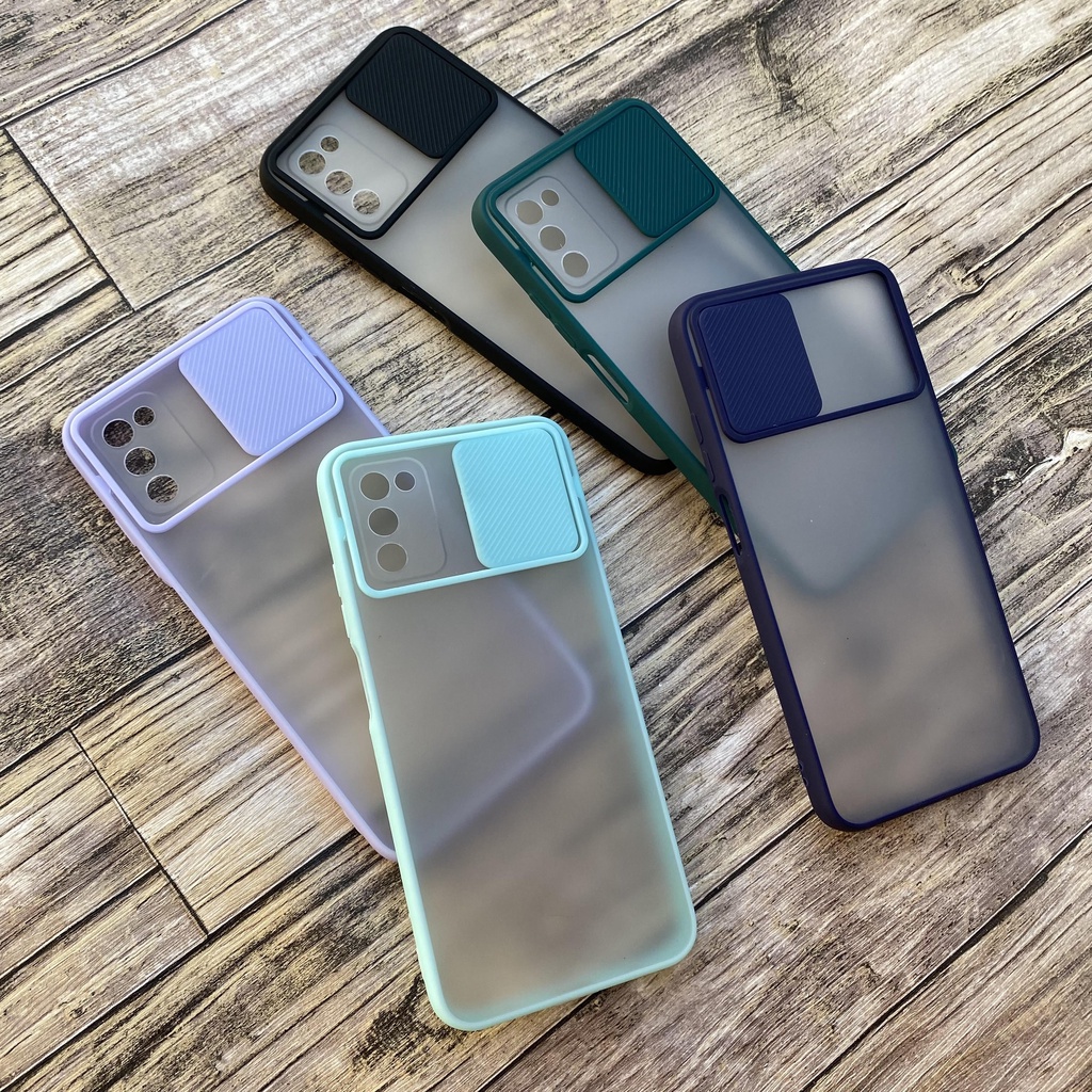 Case XIAOMI REDMI 10C Slide Case Protection Camera Candy Matte Sliding Casing Pelindung Kamera