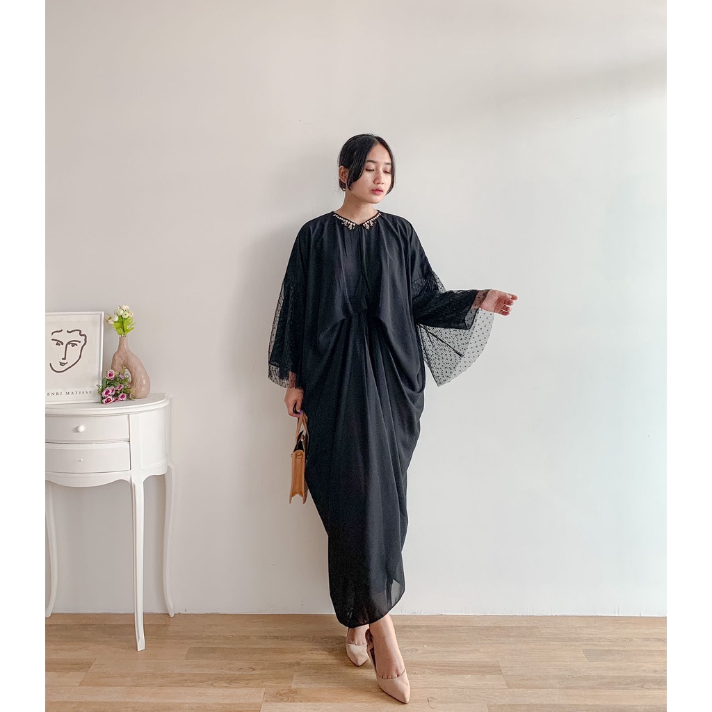 Shabira Tille Kaftan/Kaftan Plisket Jumbo/Kaftan Remaja/Kaftan Maternity/Kaftan Kondangan Pesta