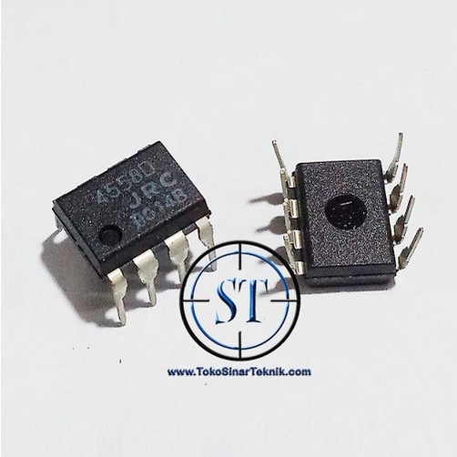 JRC4558 4558D / RC4558 / 4558 DIP-8 DUAL 8 kaki Operational Amplifier IC 4558 D Genuine