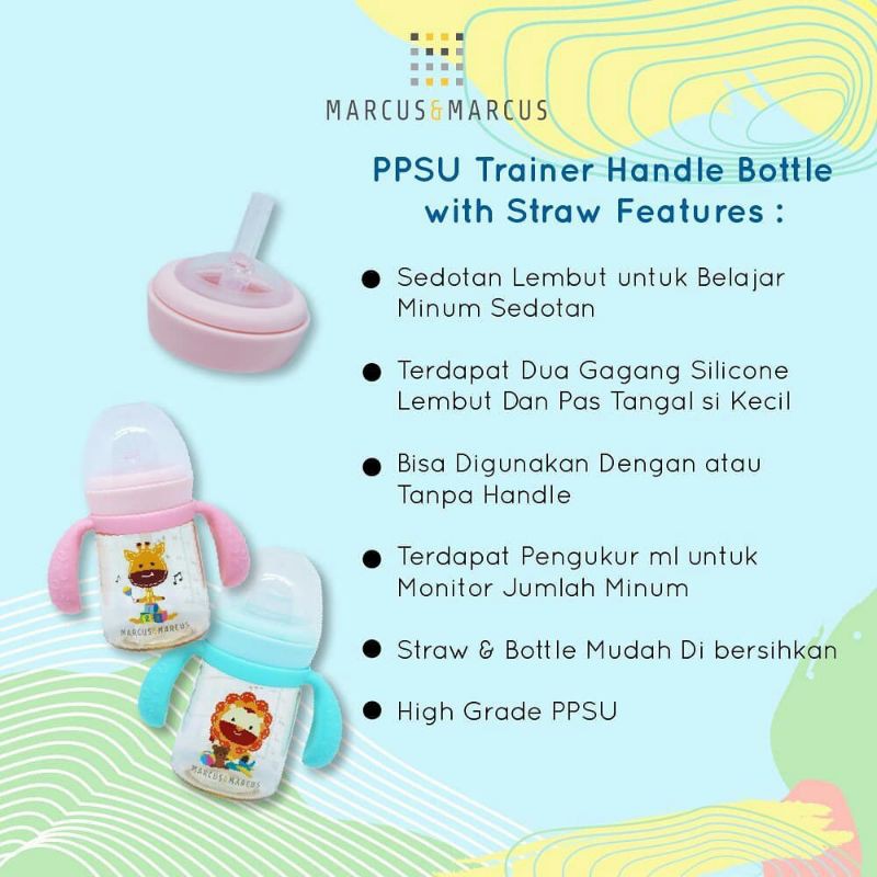 Marcus &amp; Marcus PPSU Straw Trainer Bottle