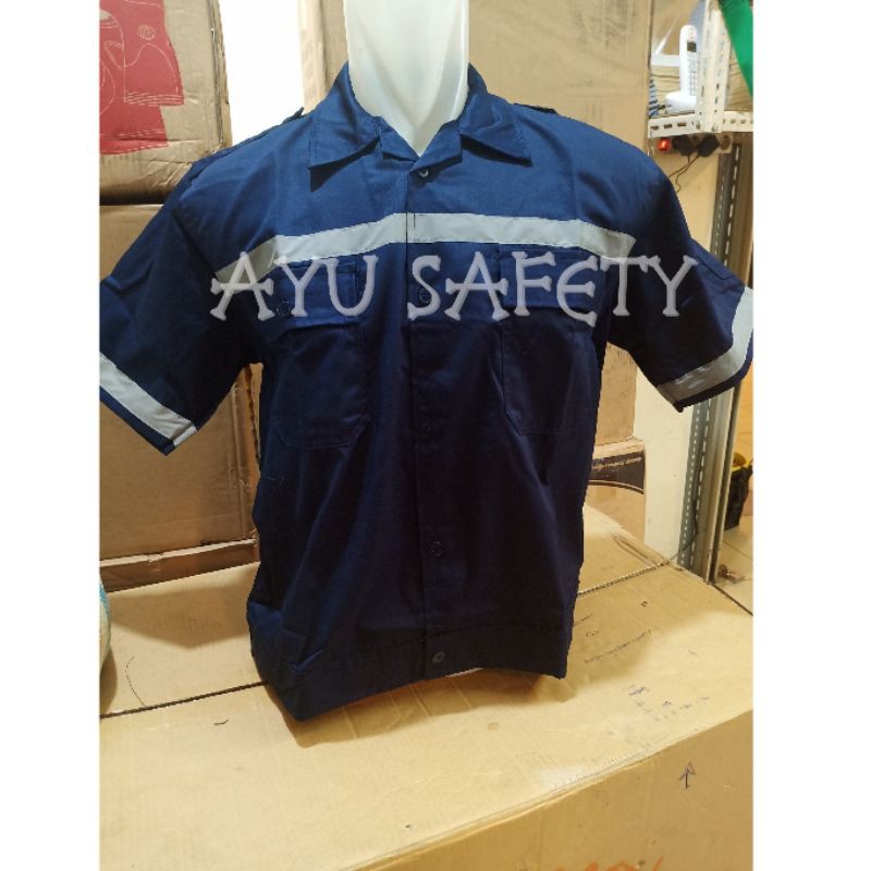 Baju Safety Proyek Atasan Lengan Pendek Baju Proyek