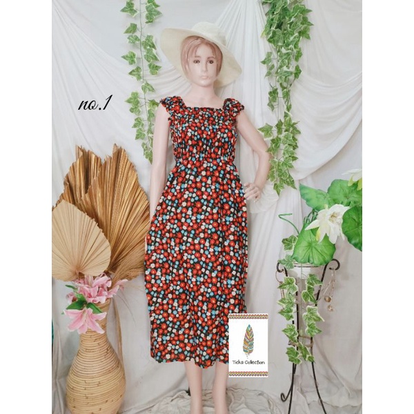 dress kerut panjang khas bali