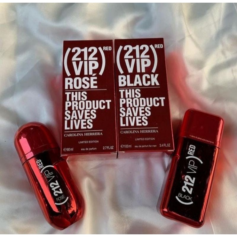 Promo Parfum 212 VIP Red dapat 2 ( 212 VIP rose + 212 VIP black) parfum original