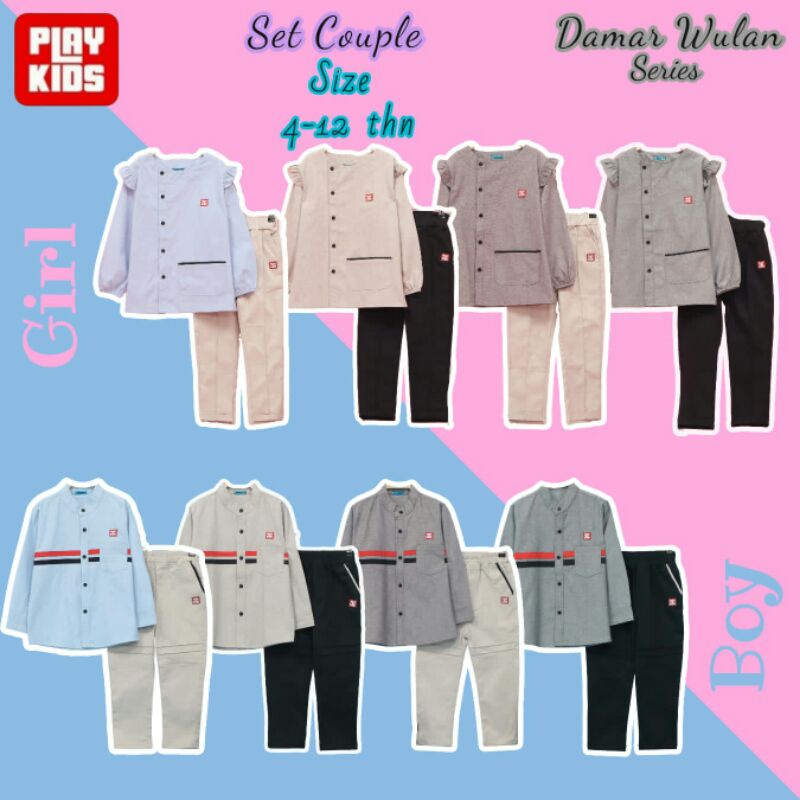 Setelan kemeja Couple Damar Wulan by : playkids