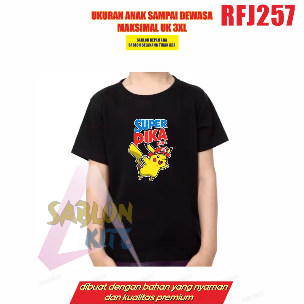 MURAH!!! KAOS KEREN ANIME SUPER PIKA RFJ257
