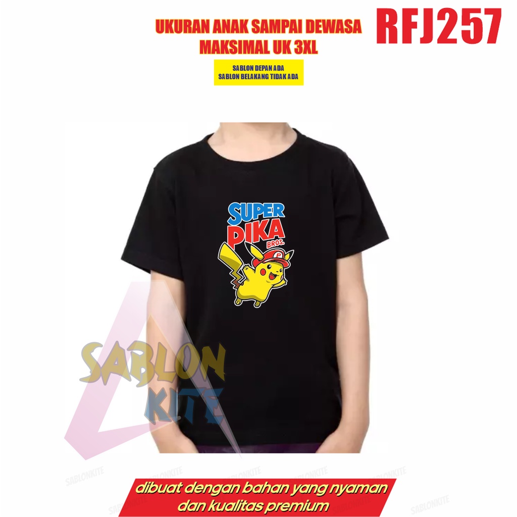 MURAH!!! KAOS KEREN ANIME SUPER PIKA RFJ257