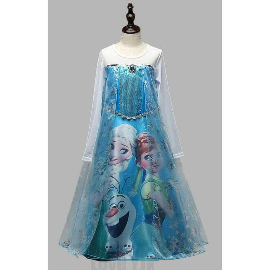 Terbaru Baju Dress Kostum Frozen Gambar Elsa dan Anna trend