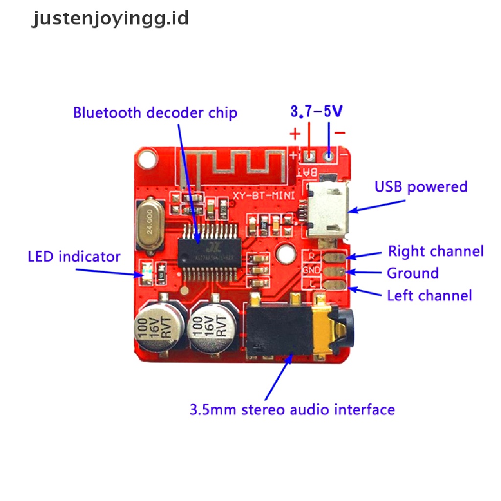 Papan Decoder Receiver Audio Bluetooth 5.0 Mp3 Lossless Vhm-314