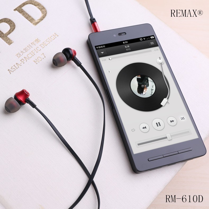 REMAX Earphone RM-610D (New Package) Headset With Mic Volume Control