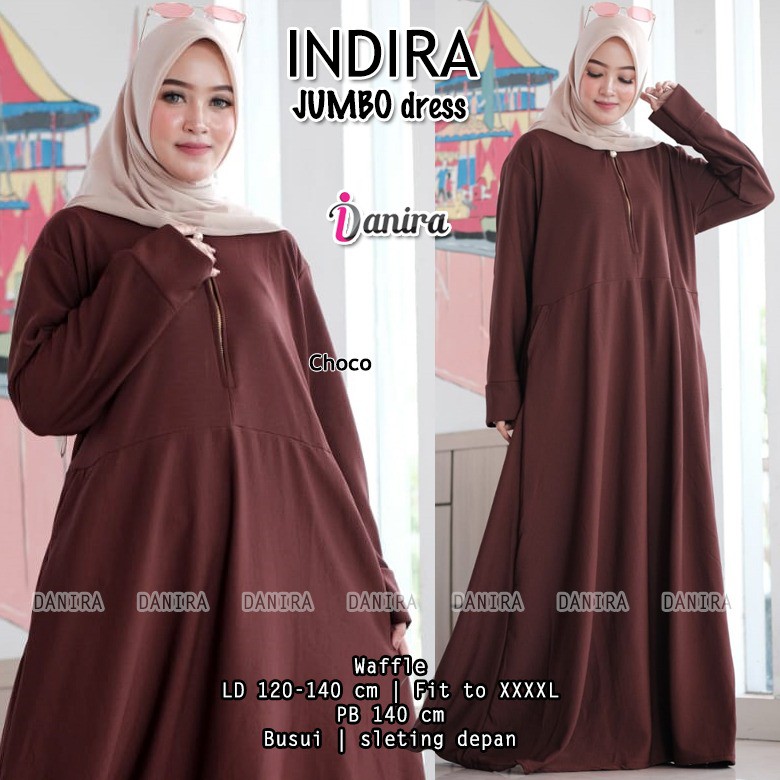 Gamis Syari Fashion Elegan Lengan Panjang Model Vintage Elegan Ukuran Besar Jumbo Indira Ji 278 Shopee Indonesia