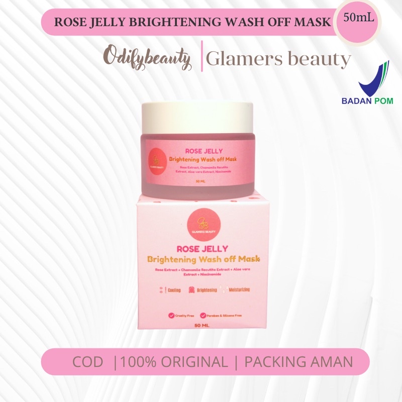 Rose Jelly Brightening Wash Off Mask | Masker Clay Mugwort by Lula Organics