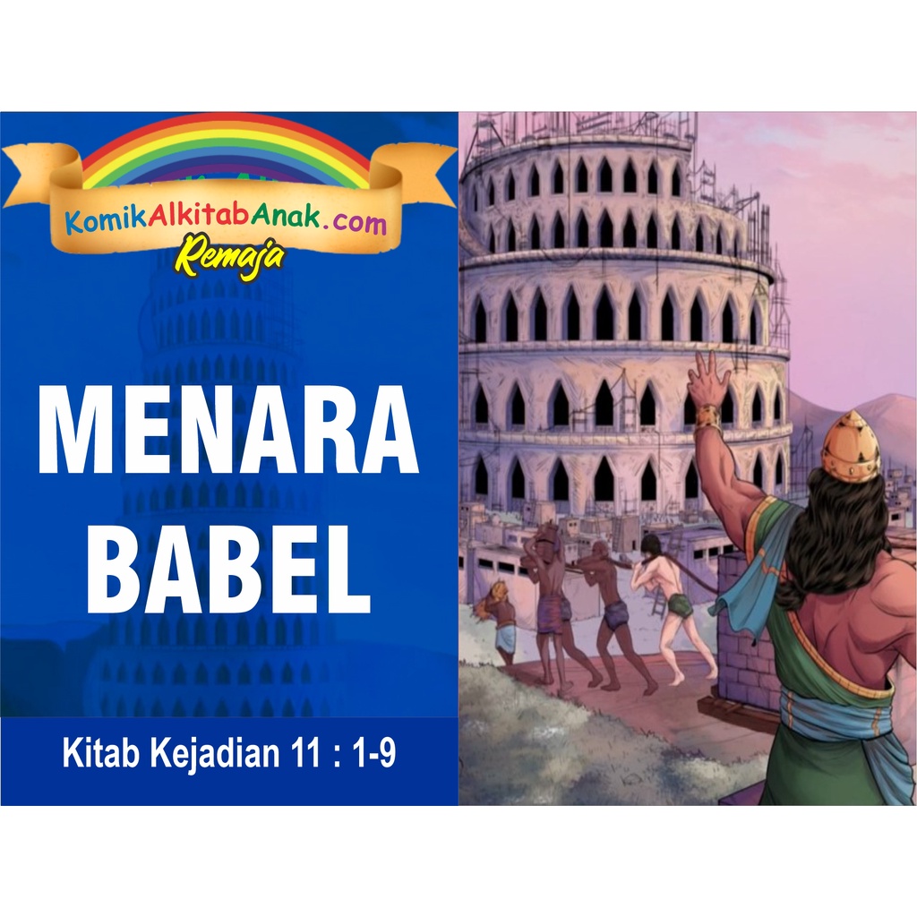 Komik Alkitab Anak - Menara Babel - seri buku cerita sekolah minggu
