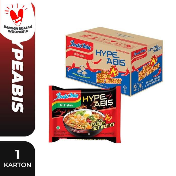 

1 Dus Isi 40 Pcs - Indomie Hypeabis Rasa Seblak Hot Jeletot