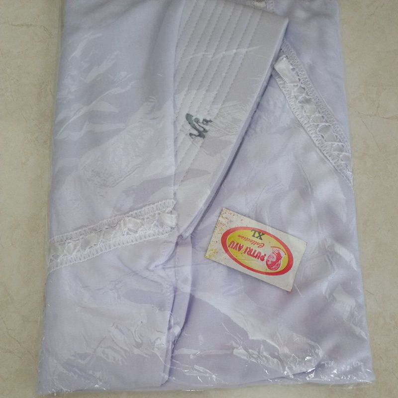 Jilbab Instan Serut Harian Rabbani KW SIZE XL Untuk SMP/SMA/DEWASA-PUTIH