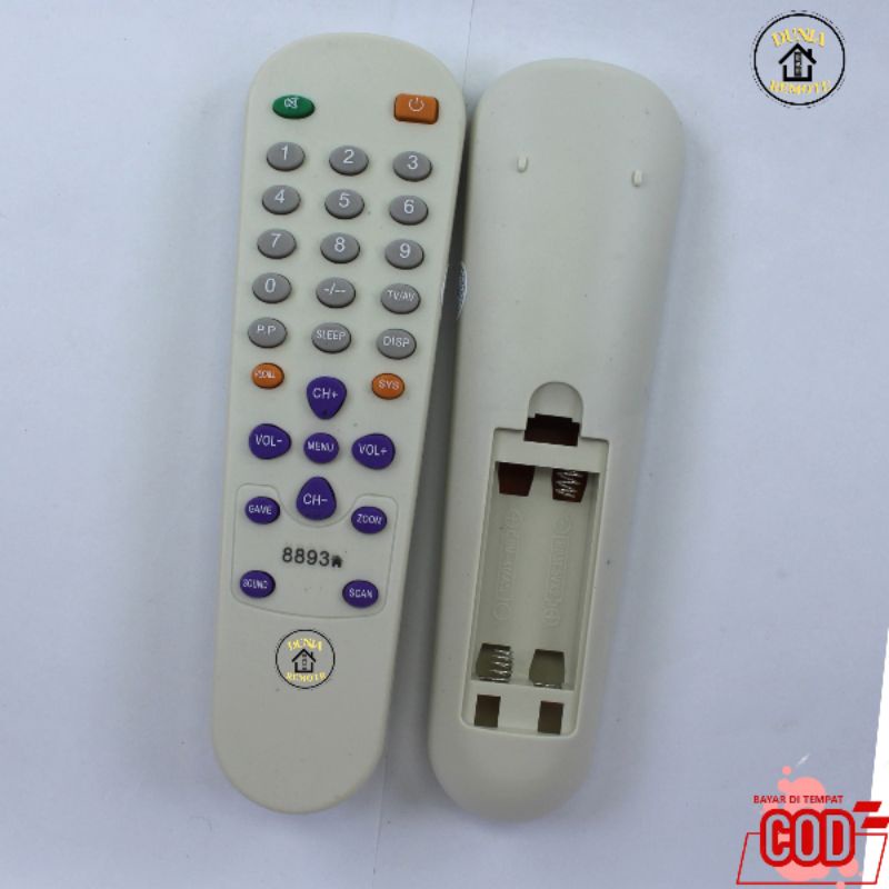 Remot Remote ICHIKO TV Tabung China 8893 tanpa setting