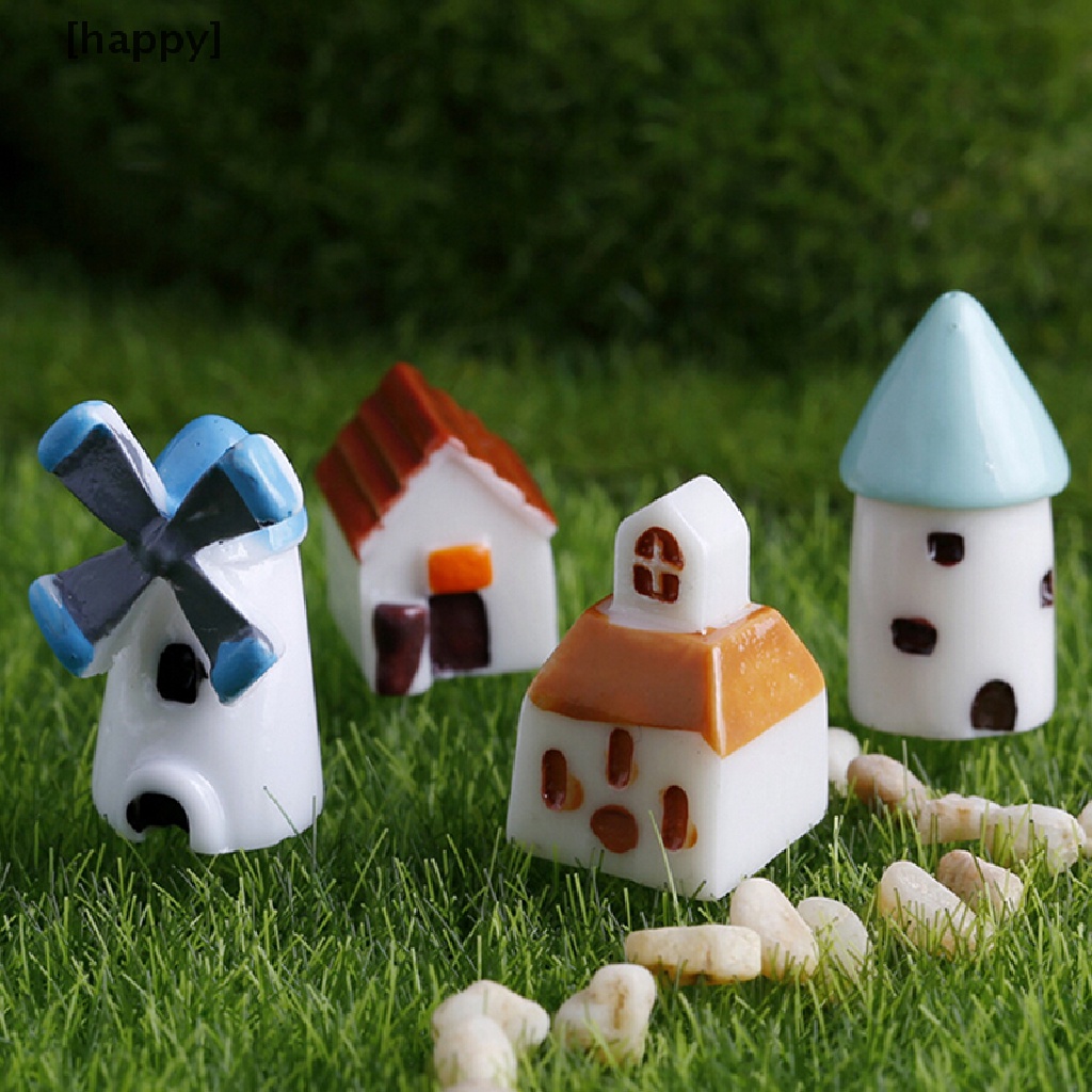 4pcs / Set Ornamen Kincir Angin Mini Untuk Dekorasi Taman Rumah Boneka