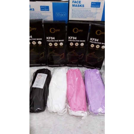 masker kf94 isi 10pcs warna hitam,putih,pink,ungu,biru, masker kf94 korea,masker 4ply,masker korea