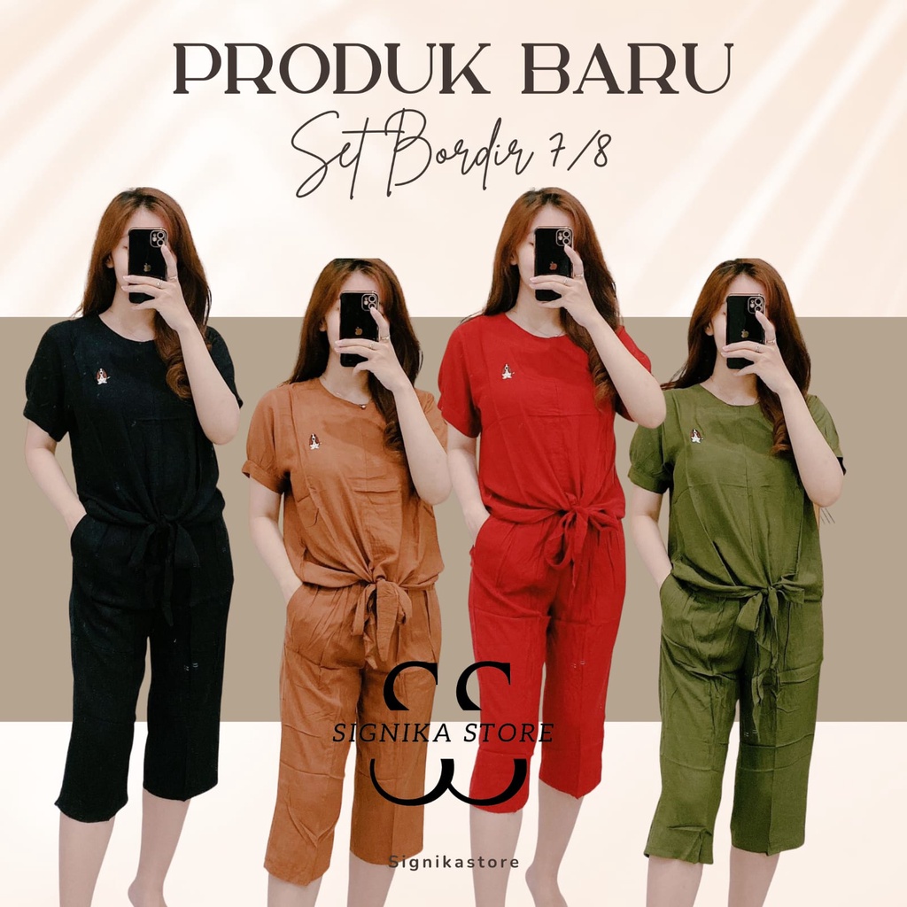 Setelan Wanita Bordir 7/8 012433 | Set Wanita Bordir 7/8 Signikastore