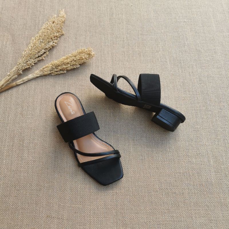 Sandal Slop Wanita hak tahu 3cm big size jumbo ZVT 073