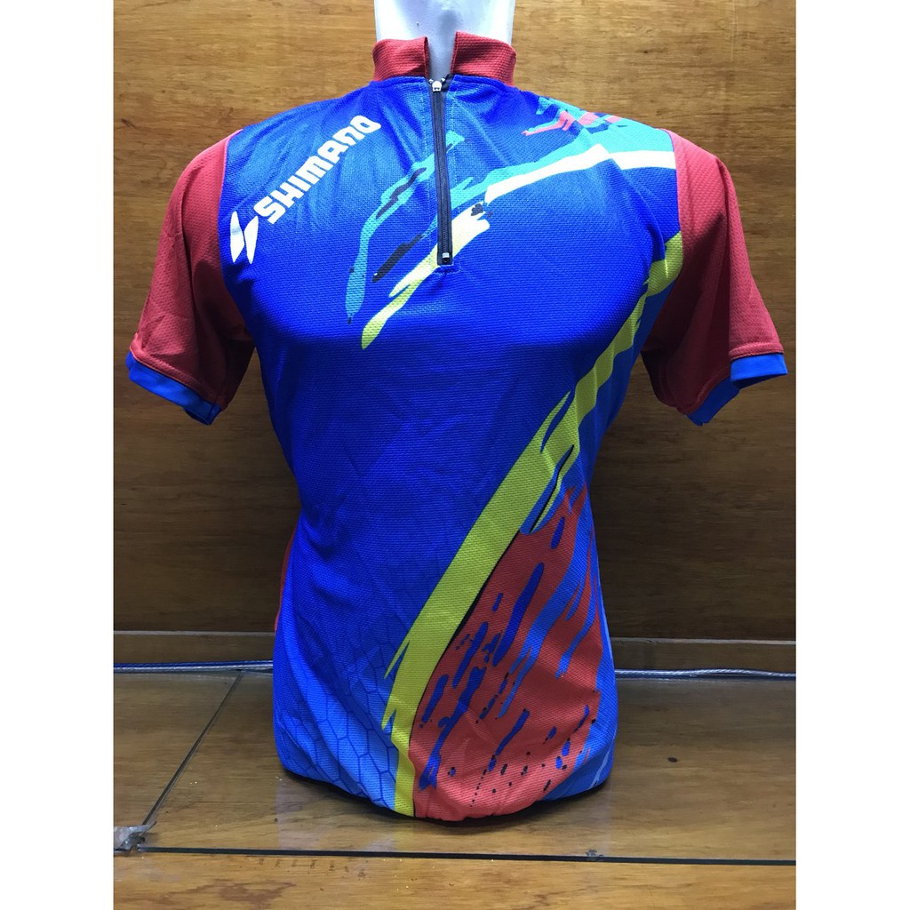 kaos baju sepeda Shimano tangan pendek