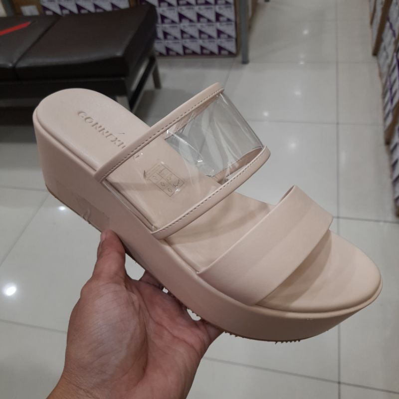 sandal wedges wanita connexion