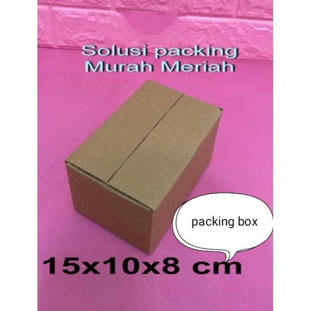 

karton/dus UK.15x10x8cm.single wall luar polos dalem ada tulisan