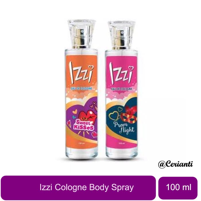 IZZI Parfum Spray Badan Eau De Cologne Prom Night | Sweet Kisses | Hello Romance 100ml_Cerianti