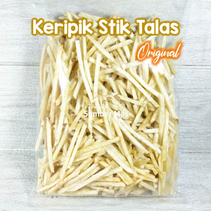 KERIPIK STIK TALAS / SNACK TALAS EKONOMIS - KUNING, 170 GRAM-10RB