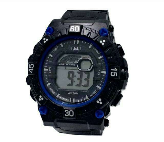 Jam Tangan Pria Sporty Q&amp;Q Digital Rubber QQ003