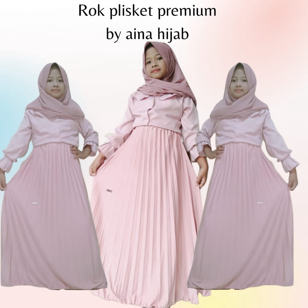 rok plisket anak wanita premium tanggung ukuran SMP panjang 80cm