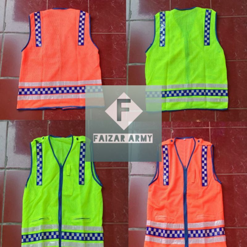 Rompi bahan jaring polos/rompi parkir/rompi proyek