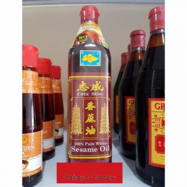 Chee Seeng Pure White Sesame Oil / Minyak Wijen Cap Pagoda 750ml