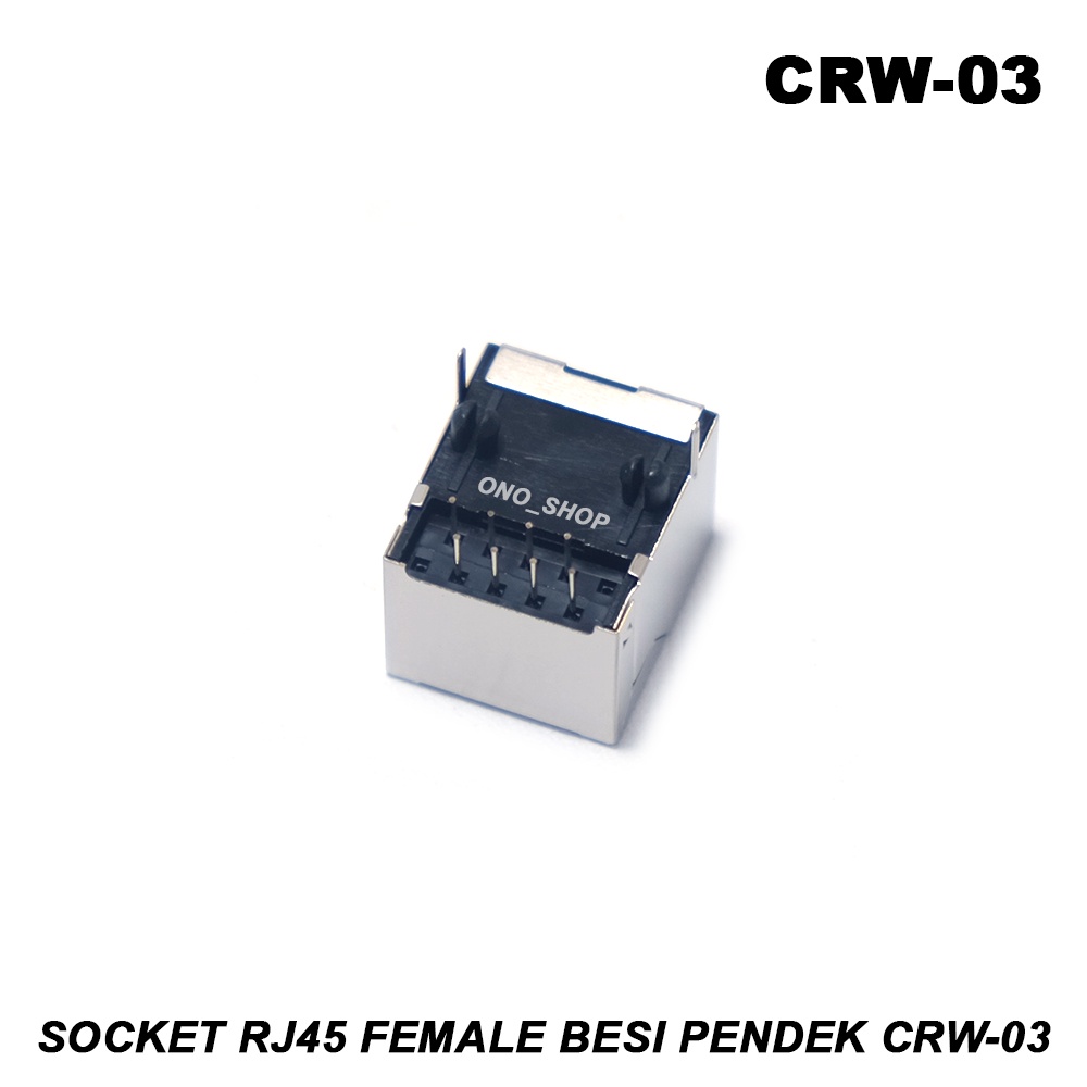 CRW-03 - Socket RJ45 Female Besi Pendek