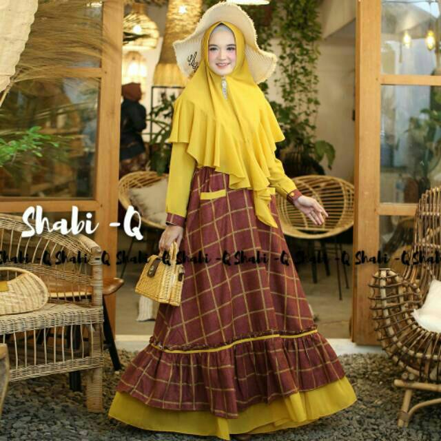 Gamis Kotak Kanzia Set Khimar Original Shabi-Q