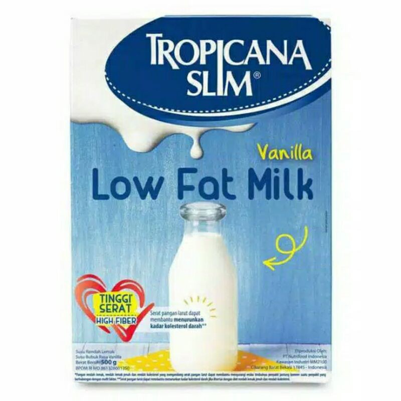 TROPICANA SLIM SUSU LOW FAT VANILLA 500GR tropicana slim low fat susu diet